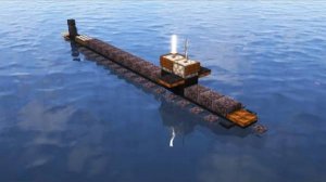 Подводная лодка в майнкрафте.