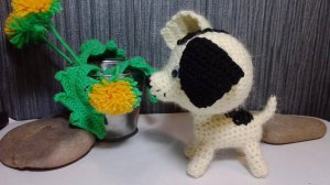Вязаный щенок Шарик, ч.1.  Puppy Ball,р.1.   Amigurumi. Crochet.  Амигуруми. Игрушки крючком.