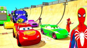 ЧЕЛОВЕК-ПАУК ТАЧКИ-МОНСТРЫ МЕГА Рампа СУПЕР ГОНКИ на Грузовиках СУПЕРГЕРОЙ ДИСНЕЙ МАК