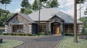 Идеальный семейный коттедж 16x18 м! 💖 Каменный дом с 4 спальнями и гаражом