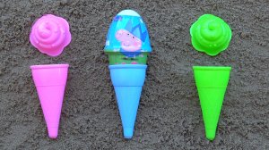 Играшка Сюрприз Свинка Пеппа | Открываем Яйцо Сюрприз  | Цветное мороженное | Детские  Песенки