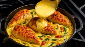 НЕ могу перестать готовить ЭТО на Ужин. СОЧНАЯ Курица с Пастой за 20 Минут! Простой и вкусный рецеп