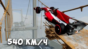 ВПЕРВЫЕ ПРОБУЮ ПЕРЕЛЕТЕТЬ ОГРОМНЫЙ РАЗРУШЕННЫЙ МОСТ НА МАКСИМАЛЬНОЙ СКОРОСТИ В BEAM NG DRIVE