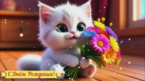 С Днём Рождения! Поздравление КРАСИВАЯ Открытка Видео