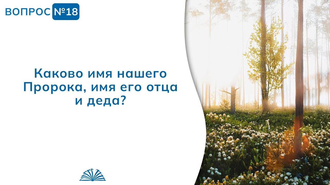 Вопрос № 18. Каково имя нашего Пророка ﷺ, имя его отца и деда? | Абу Яхья Крымский смотреть онлайн