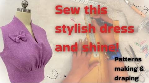 Моделирование лифа с V-образным вырезом горловины смотреть онлайн