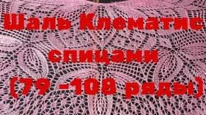 Шаль Клематис Спицами  79 по 108 ряды