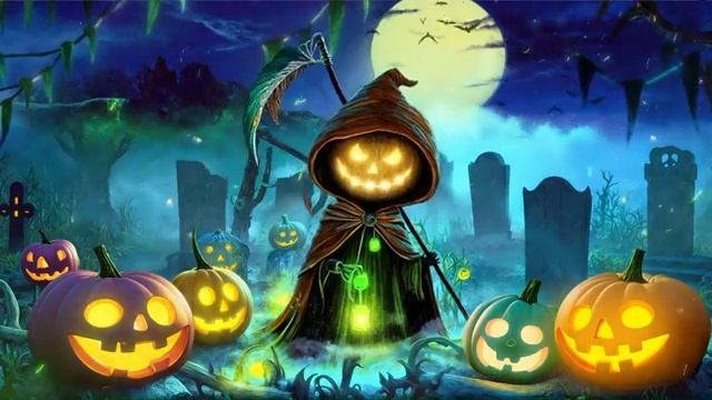 NIGHT IN ABANDONED HAUNTED CEMETERY Scary Halloween Music Spooky Music Halloween Background