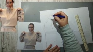 Моделирование. Цельнокроеный воротник, толстовка. Выкройка № 1857.