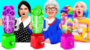 Кулинарный Челлендж_ Уэнсдей Против Бабушки | Потрясающие Кухонные Лайфхаки от TeamTeen Challenge