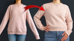 Этот швейный трюк решает всё! Как уменьшить толстовку всего за 8 минут