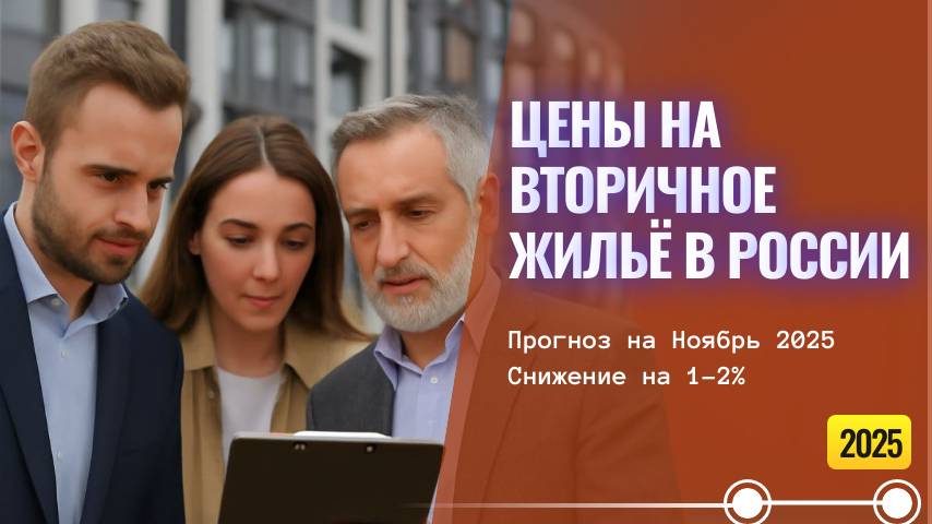 Цены на вторичное жильё в России: Прогноз на Ноябрь 2025 - Снижение на 1-2% смотреть онлайн