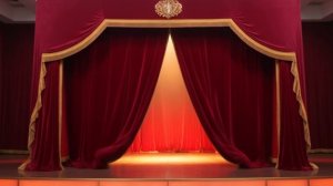 Футаж. Занавес открывается.