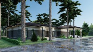 Проект дома в стиле Райта