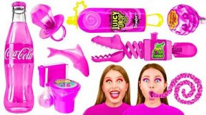 Едим Продукты Только Розового Цвета 24 часа Челлендж | Смешные Моменты от TeamTeen Challenge