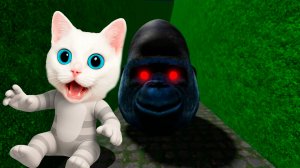 ПОБЕГ ОТ ЗЛОЙ ГОЛОВЫ ОБЕЗЬЯНЫ ROBLOX КОТЕНОК КРОНОС