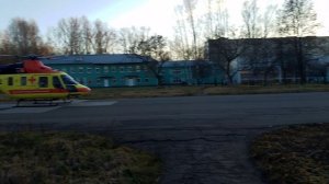 Запуск и взлет вертолета санитарной авиации Ансат-ГМСУ, RA 20093