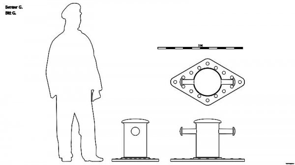Битенг G. Чертёж. Bitt G. Drawings.