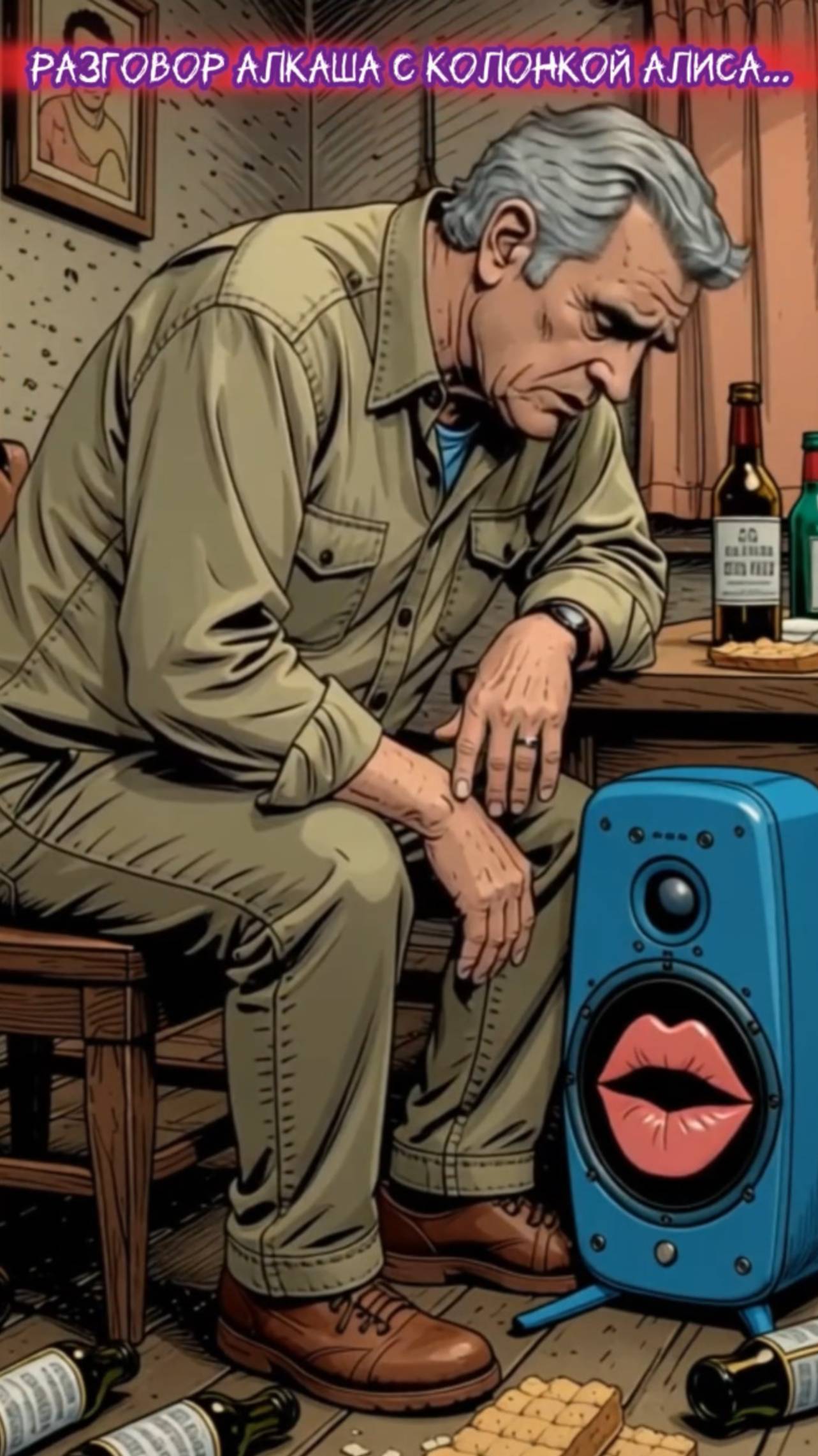 Разговор алкаша с колонкой Алиса...