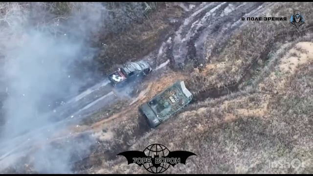 'Ланцет' наносит удар по БТР M113 на Купянском направлении 💥🇷🇺👊 смотреть онлайн