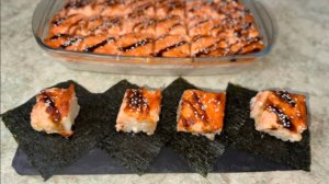 Запечённый суши-торт