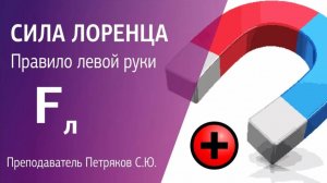 #4 Сила ЛОРЕНЦА. Правило ЛЕВОЙ РУКИ.