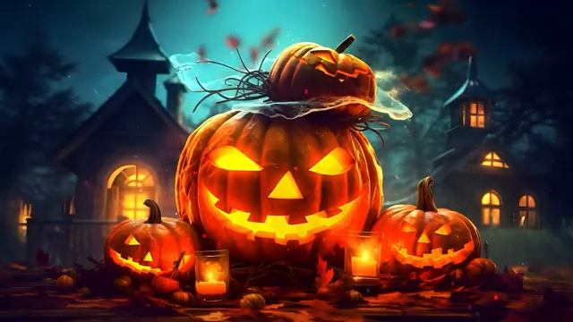 Relaxing Halloween Music Jack O Lanterns Dark Spooky Autumn Halloween Ambience