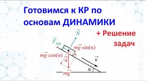 Готовимся к КР по основам ДИНАМИКЕ. Решение задач от законов Ньютона до НАКЛОННОЙ плоскости