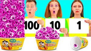 100 Слоев Еды Челлендж | Забавные Лайфхаки с Едой от TeamTeen Challenge