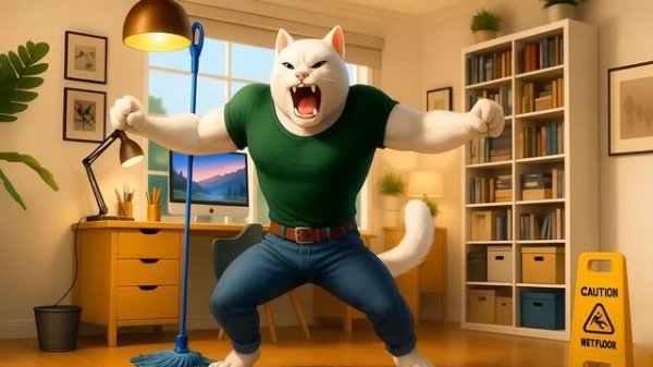 🌈🐱 Rainbow Cat's Naughty Prank, Cat Mom Can’t Catch a Break!