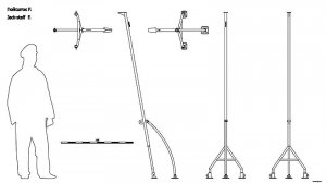 Гюйсшток F. Чертёж. Jack-staff F. Drawings.