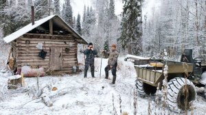 КТО-ТО УКРАЛ КАН РЫБОЛОВНЫЙ ИЗ ИЗБУШКИ / ПРИЕХАЛИ В ТАЙГУ НА ПАРУ ДНЕЙ С СОБАКОЙ / ПЕРВЫЙ СНЕГ.