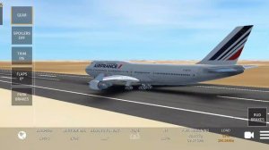 взлёт на боинг 747 AIR FRANCE