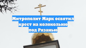 Митрополит Марк освятил крест на колокольню под Рязанью