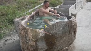 Ванна из камня, процесс изготовления.