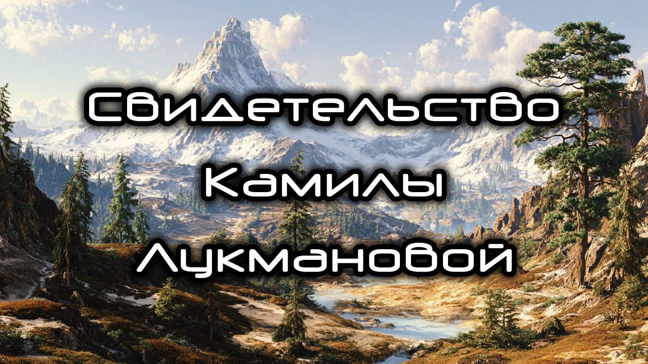 Свидетельство Камилы Лукмановой смотреть онлайн