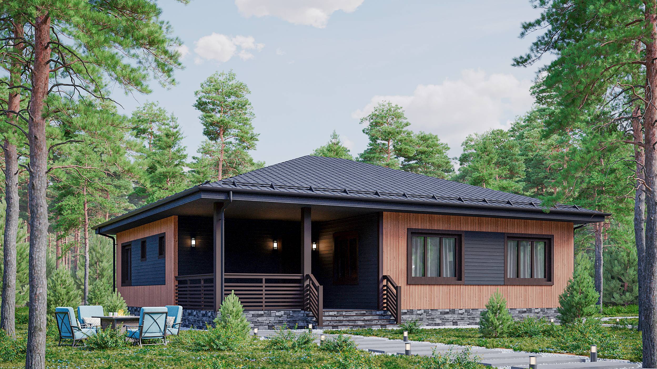 Каркасный дом "Регул" 11*11 - интро