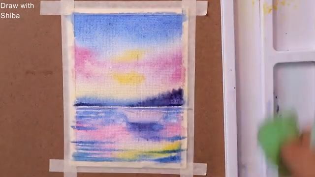 Простой пошаговый урок рисования акварелью лодки для начинающих смотреть онлайн