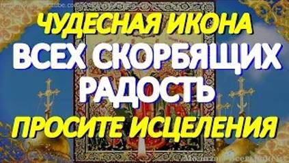 Просите сегодня исцеления, помощи в нужде и в горе пред иконой Богородицы _Всех скорбящих радость_