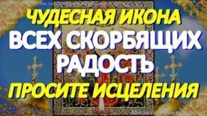 Просите сегодня исцеления, помощи в нужде и в горе пред иконой Богородицы _Всех скорбящих радость_
