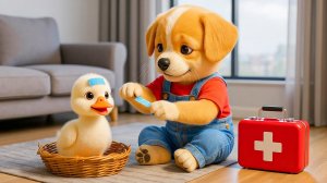 Мультики для детей, собачка помогает утёнку, мультфильм детям