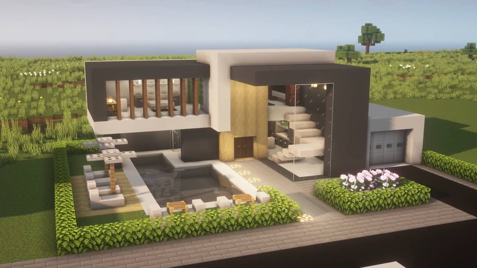 Майнкрафт как построить КРУТОЙ ДОМ #майнкрафт #постройки гайд красивый дом мультики майн