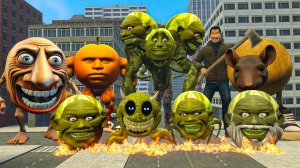 Новый проклятый монстр всей банды лин, дыня и тунг-тунг-сахур в гаррис моде