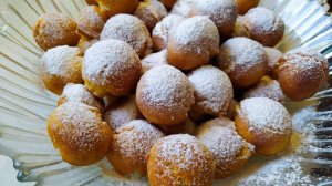 Пончики шарики на сгущенке к чаю за 5 минут.