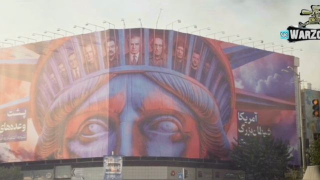 В Тегеране появился новый антиамериканский плакат по случаю 46-й годовщины захвата посольства США в смотреть онлайн