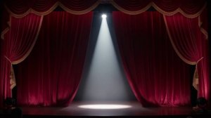 Футаж. Занавес открывается. Театр.