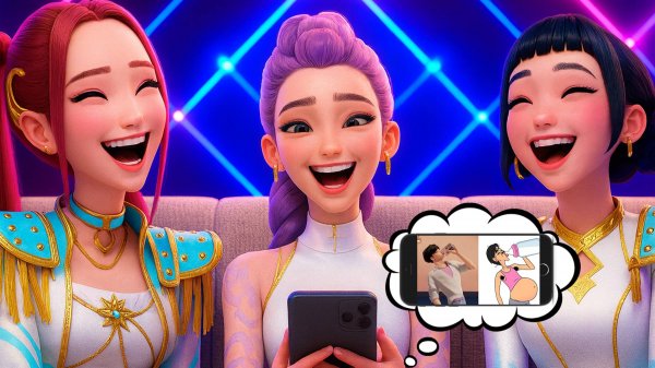 Soda Pop KPop: забавный рисунок с охотника.  KPop Demon Hunters Funny Drawing Meme I 🤡