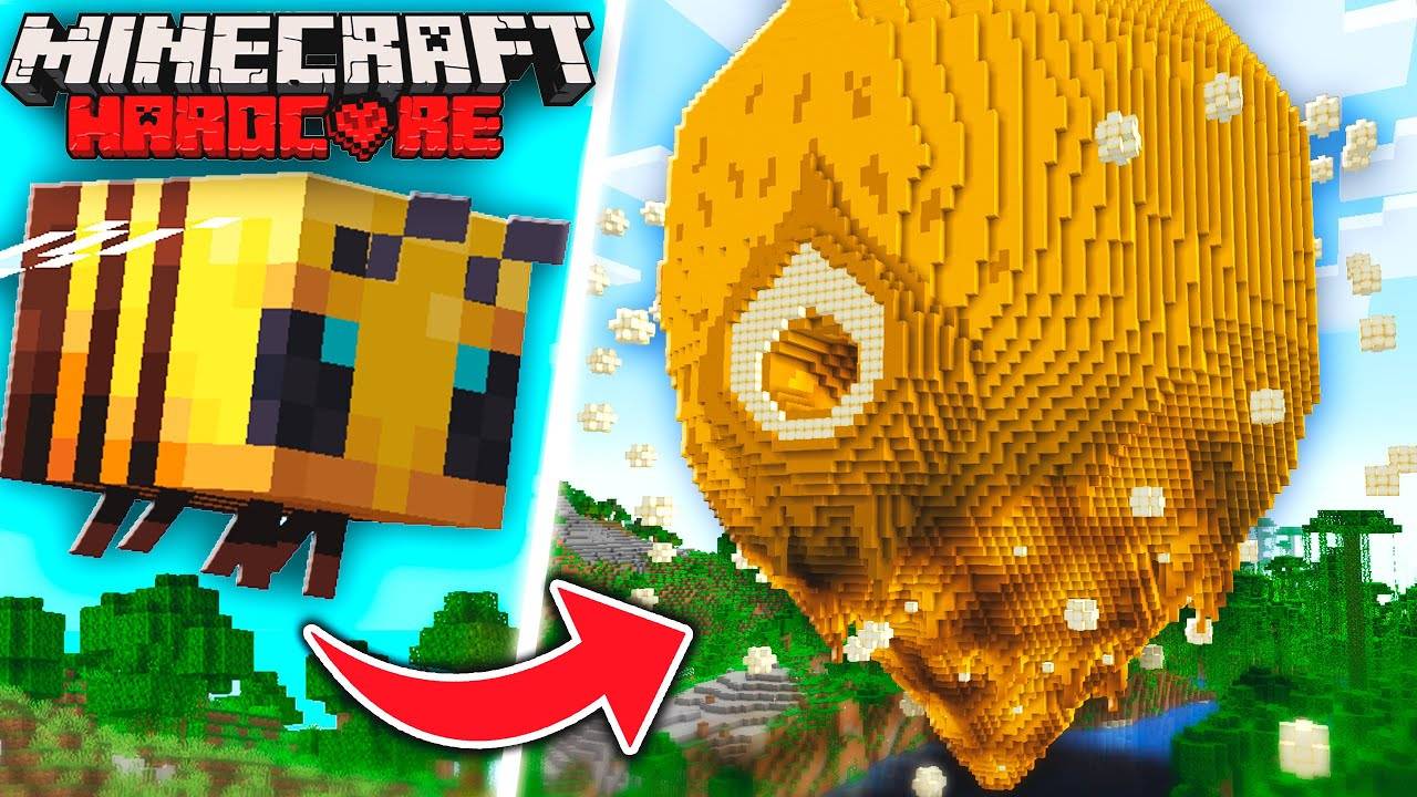 Я построил МЕГА ДЕРЕВНЮ ПЧЁЛ спустя 100 Дней в Майнкрафт Хардкор смотреть онлайн