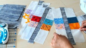 Сказочный узор из остатков ткани для лоскутного одеяла. Такой красивый, что вам захочется сшить его