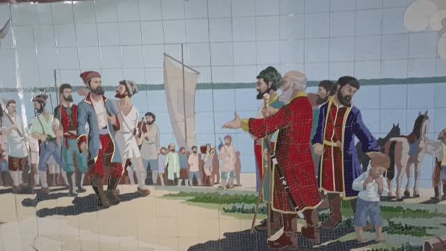 Ростов-на-Дону - подземный переход с историческими мозаичными картинками. смотреть онлайн